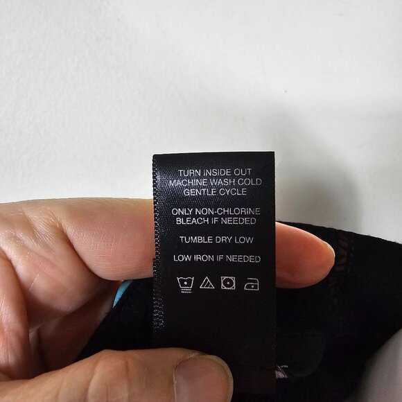 Ali Miles Orange & Black Striped Tunic L Crepe Stretch Colorblock Boho Lagenlook - Picture 9 of 9